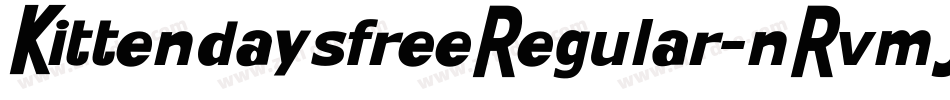 KittendaysfreeRegular-nRvmJ字体转换