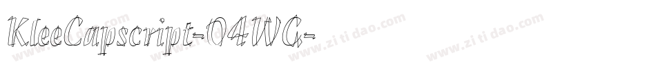 KleeCapscript-04WG字体转换
