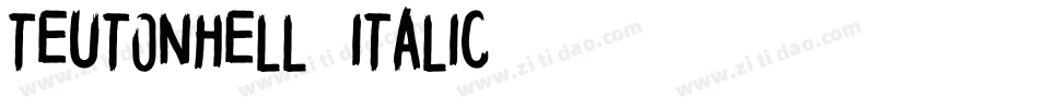 TeutonHell-Italic字体转换