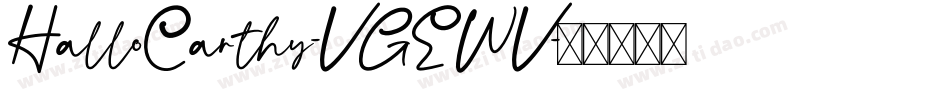 HalloCarthy-VGEWV字体转换