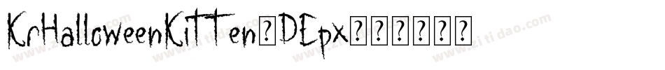 KrHalloweenKitten-DEpx字体转换
