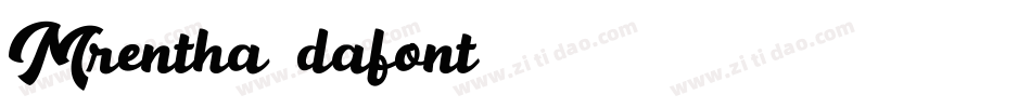 Mrentha(dafont)字体转换