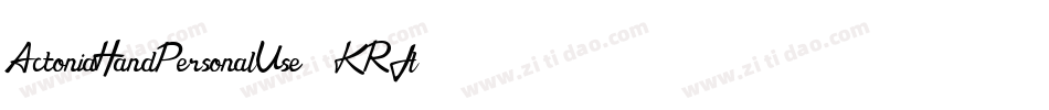 ActoniaHandPersonalUse-KRJl字体转换