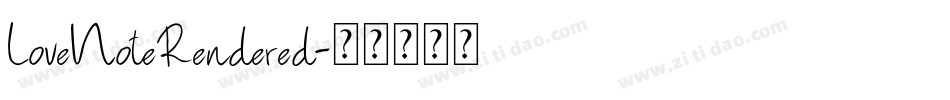 LoveNoteRendered字体转换