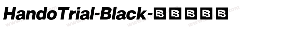HandoTrial-Black字体转换