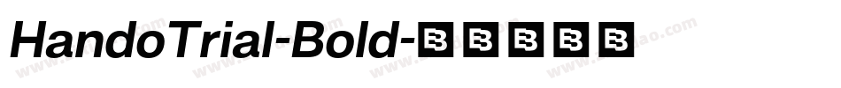 HandoTrial-Bold字体转换