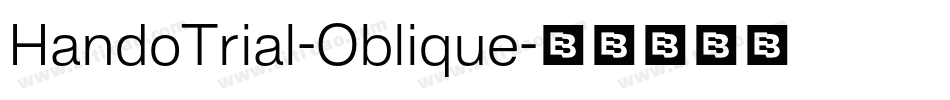 HandoTrial-Oblique字体转换