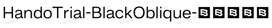 HandoTrial-BlackOblique字体转换