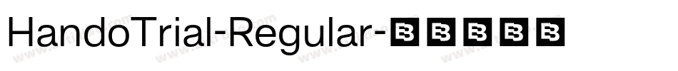 HandoTrial-Regular字体转换