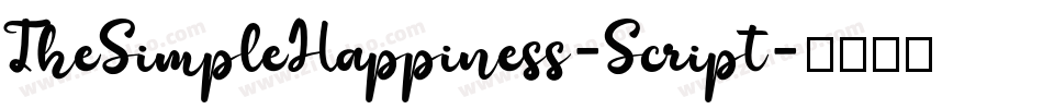 TheSimpleHappiness-Script字体转换