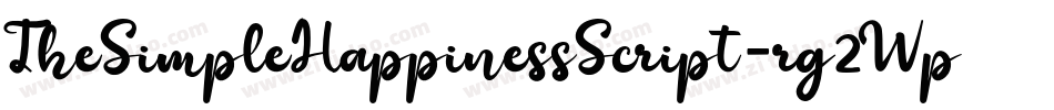 TheSimpleHappinessScript-rg2Wp字体转换 TheSimpleHappinessScript-rg2Wp字体转换