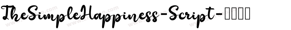 TheSimpleHappiness-Script字体转换