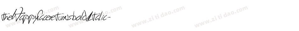 TheHappyFaceReturnsBoldItalic-vmndE字体转换