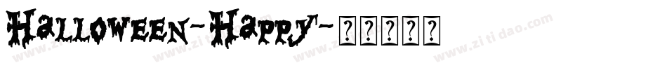 Halloween-Happy字体转换