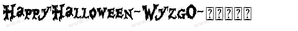 HappyHalloween-WyzgO字体转换
