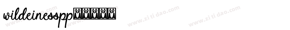 wildeiness字体转换