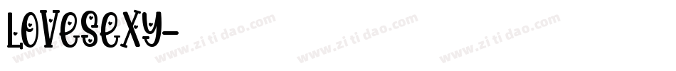 LOVESEXY字体转换