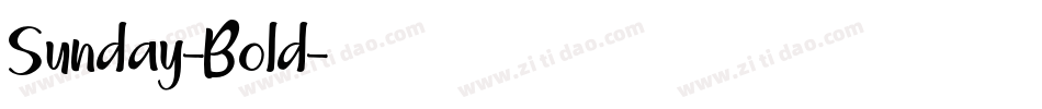 Sunday-Bold字体转换