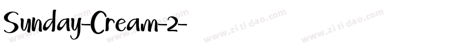 Sunday-Cream-2字体转换