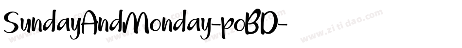 SundayAndMonday-poBD字体转换