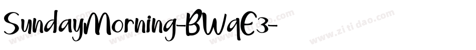 SundayMorning-BWqE3字体转换