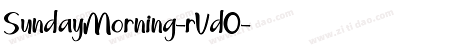 SundayMorning-rVdO字体转换