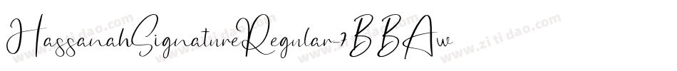 HassanahSignatureRegular-7BBAw字体转换