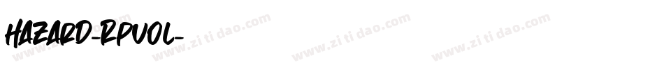 Hazard-Rpv0l字体转换