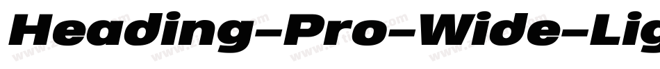 Heading-Pro-Wide-Light-Italic-trial字体转换
