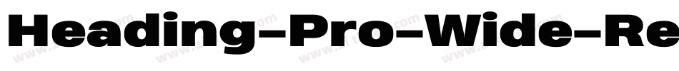 Heading-Pro-Wide-Regular-trial字体转换