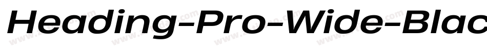 Heading-Pro-Wide-Black-trial字体转换