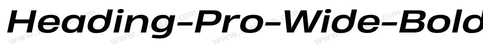 Heading-Pro-Wide-Bold-trial字体转换