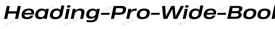 Heading-Pro-Wide-Book-trial字体转换