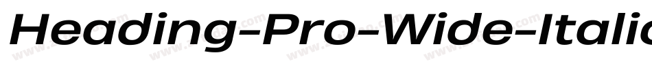 Heading-Pro-Wide-Italic-trial字体转换