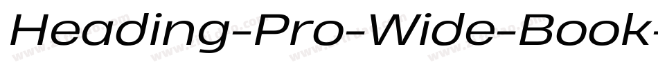 Heading-Pro-Wide-Book-trial字体转换
