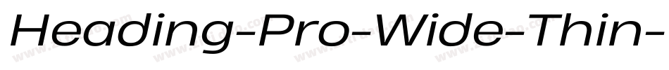 Heading-Pro-Wide-Thin-trial字体转换