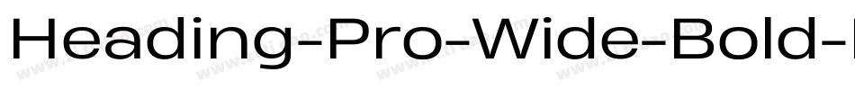 Heading-Pro-Wide-Bold-Italic-trial字体转换