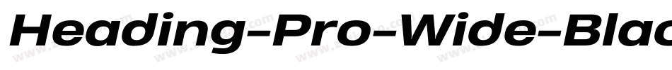 Heading-Pro-Wide-Black-Italic-trial字体转换