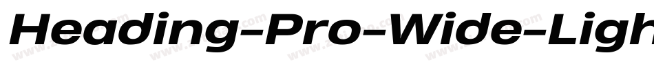 Heading-Pro-Wide-Light-Italic-trial字体转换