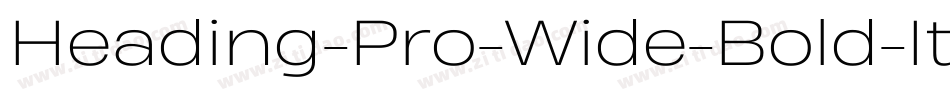 Heading-Pro-Wide-Bold-Italic-trial字体转换