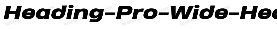 Heading-Pro-Wide-Heavy-Italic-trial字体转换