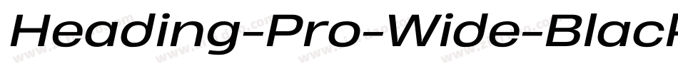 Heading-Pro-Wide-Black-Italic-trial字体转换