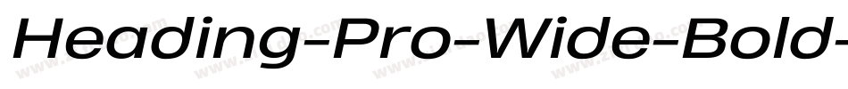 Heading-Pro-Wide-Bold-Italic-trial字体转换