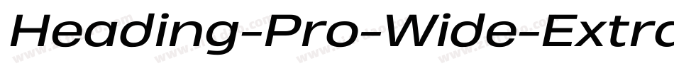 Heading-Pro-Wide-ExtraLight-Italic-trial字体转换