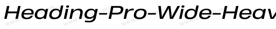 Heading-Pro-Wide-Heavy-Italic-trial字体转换