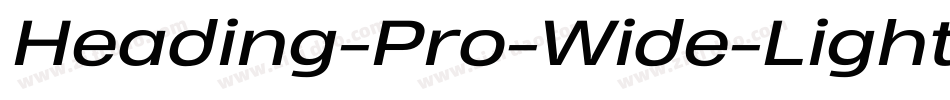 Heading-Pro-Wide-Light-Italic-trial字体转换