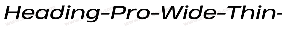 Heading-Pro-Wide-Thin-Italic-trial字体转换