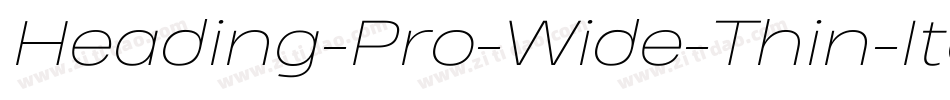 Heading-Pro-Wide-Thin-Italic-trial字体转换