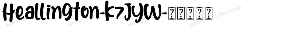 Heallington-K7JYW字体转换