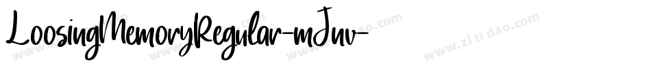 LoosingMemoryRegular-mJnv字体转换